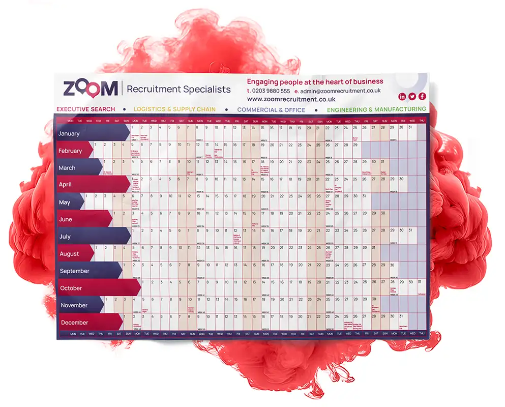 A3 Zoom Calendar Mockup