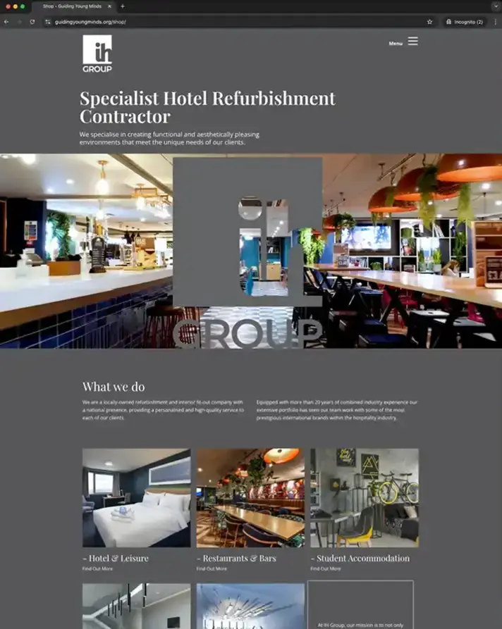 Ih Group website visual
