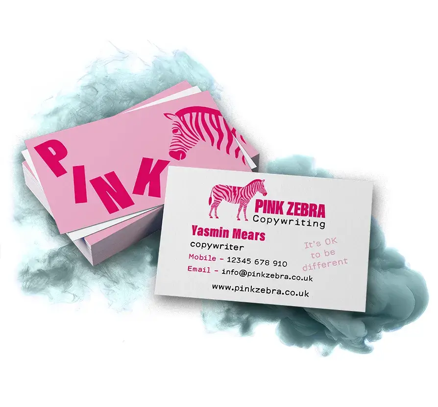 Pink Zebra business cards