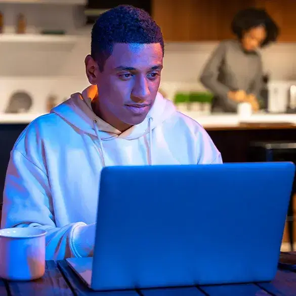 Man Using A Laptop